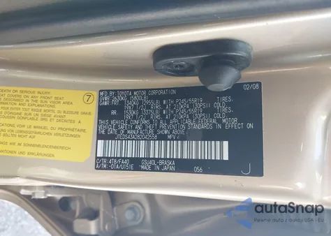 2008 Toyota Highlander Sport from USA, damaged, VIN JTEDS43A282042558